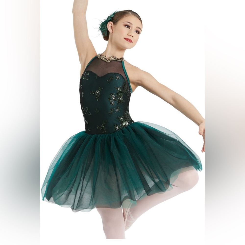 Weissman Dance Costume with Flower clip